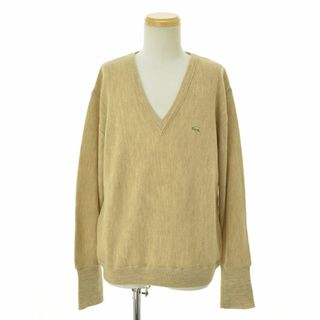 【LACOSTE】70s CHEMISE Vネックアクリル長袖ニットセーター(ニット/セーター)