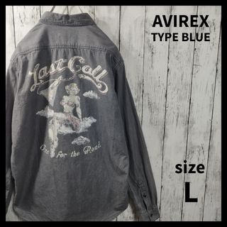 アヴィレックス(AVIREX)の【AVIREX TYPE BLUE】Back Print Shirt　D731(シャツ)