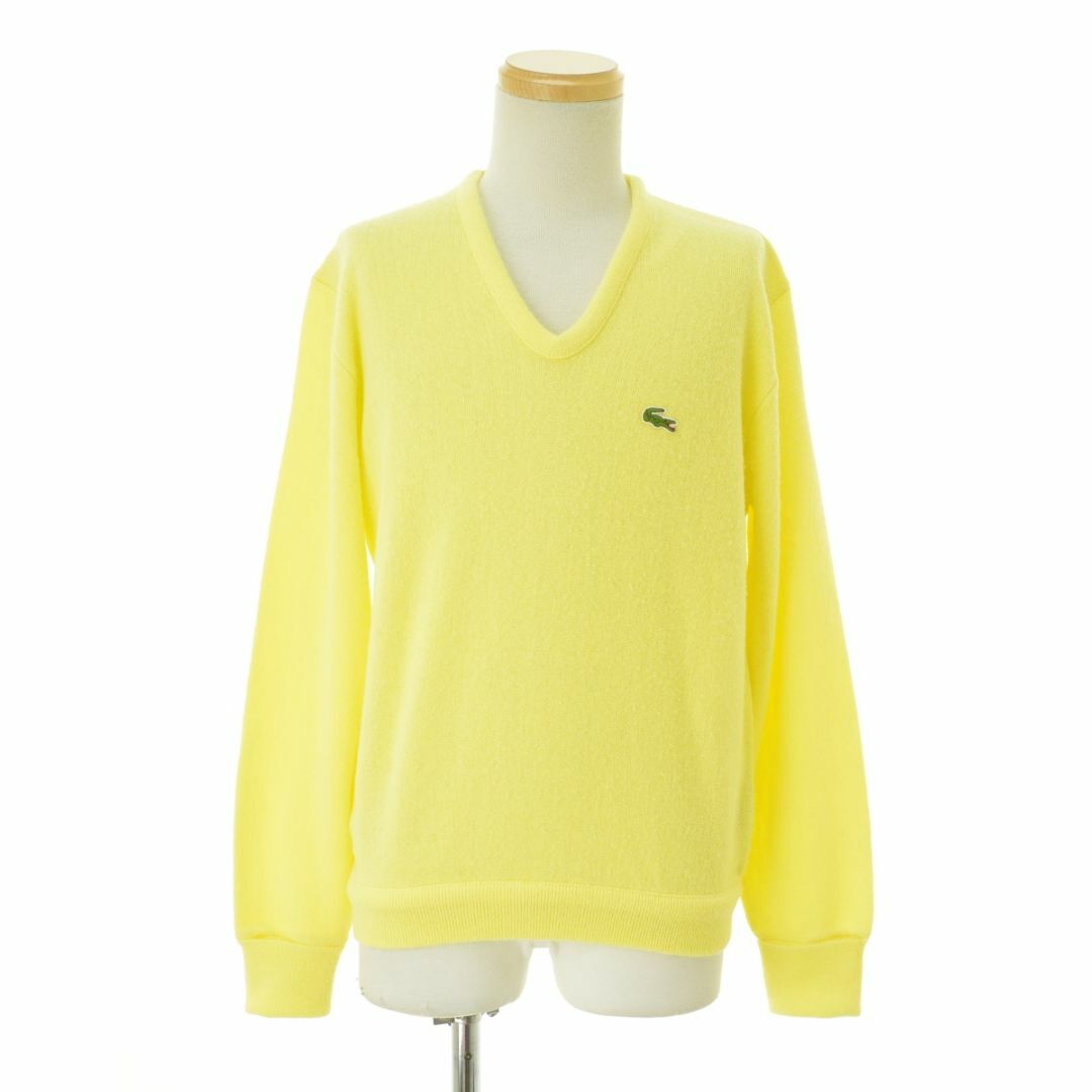 希少】70s IZOD LACOSTE ぬがさ ニット セーター Vネック 糸巻きタグ 希少】70s IZOD LACOSTE ぬがさ ニット セーター Vネック 糸巻きタグ