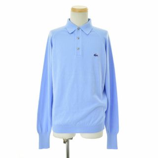 ラコステ(LACOSTE)の【IZODLACOSTE】70s 糸巻きタグ 青ワニ アクリルニットポロシャツ(ポロシャツ)