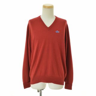 ラコステ(LACOSTE)の【IZODLACOSTE】70s 糸巻きタグ 青ワニ アクリル長袖ニットセーター(ニット/セーター)