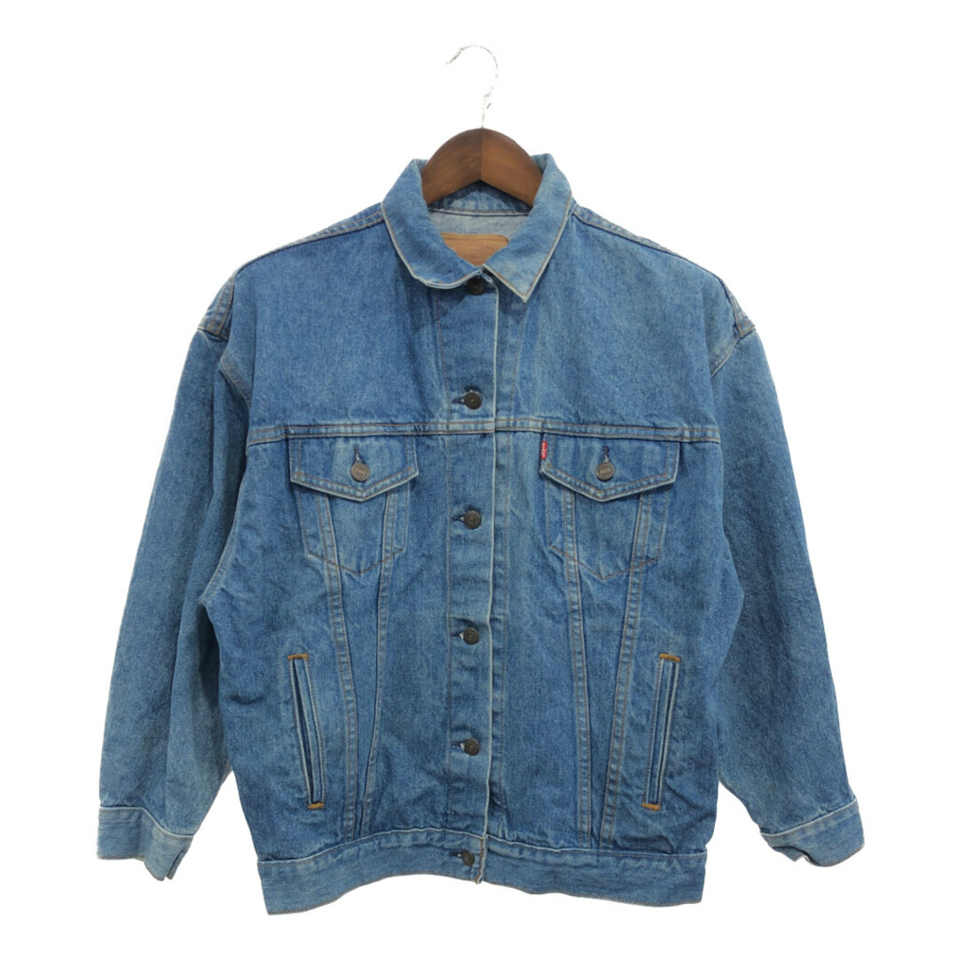 Levi's(リーバイス)の90年代 USA製 Levi's リーバイス 77930 トラッカージャケット デニムジャケット アウター アメカジ ブルー (レディース L) 中古 古着 P8924 レディースのジャケット/アウター(Gジャン/デニムジャケット)の商品写真