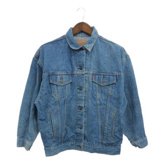 リーバイス(Levi's)の90年代 USA製 Levi's リーバイス 77930 トラッカージャケット デニムジャケット アウター アメカジ ブルー (レディース L) 中古 古着 P8924(Gジャン/デニムジャケット)