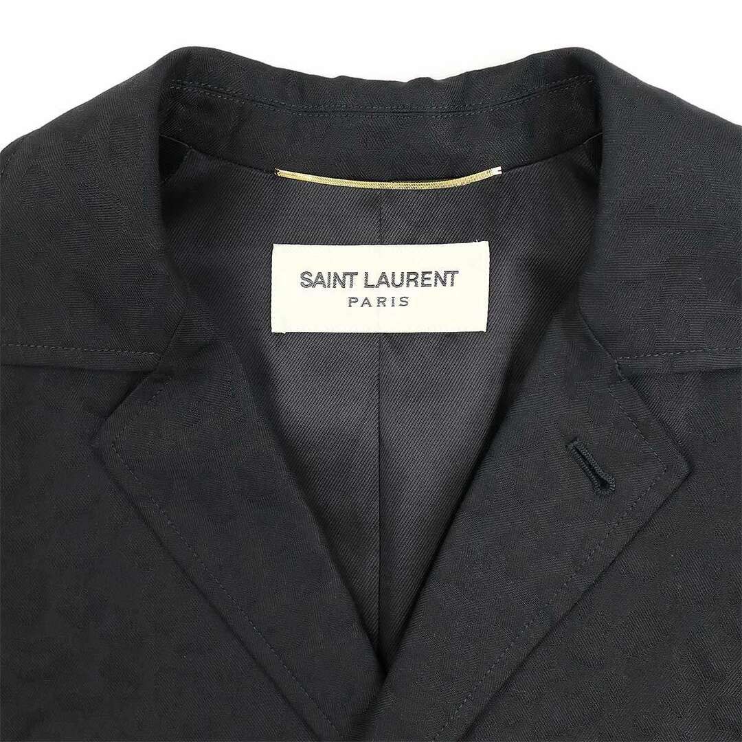 Saint Laurent(サンローラン)のSAINT LAURENT PARIS サンローラン パリ 13SS レオパードコットンチェスターコート 315360 YUA25 ブラック 34 レディースのジャケット/アウター(チェスターコート)の商品写真