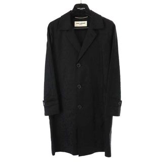 サンローラン(Saint Laurent)のSAINT LAURENT PARIS サンローラン パリ 13SS レオパードコットンチェスターコート 315360 YUA25 ブラック 34(チェスターコート)