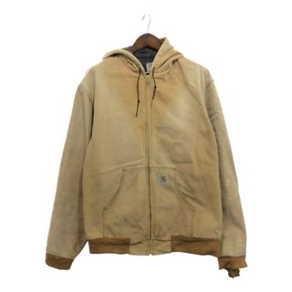 カーハート(carhartt)の90年代 USA製 Carhartt カーハート アクティブジャケット ダック地 大きいサイズ ベージュ (メンズ 2XL) 中古 古着 P8999(その他)