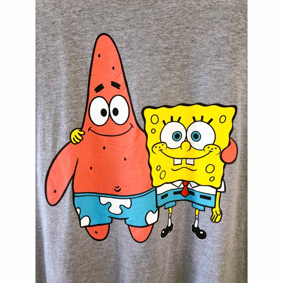 Sponge Bob　Patrick Star　Tシャツ　XL　グレー　US古着 メンズのトップス(Tシャツ/カットソー(半袖/袖なし))の商品写真