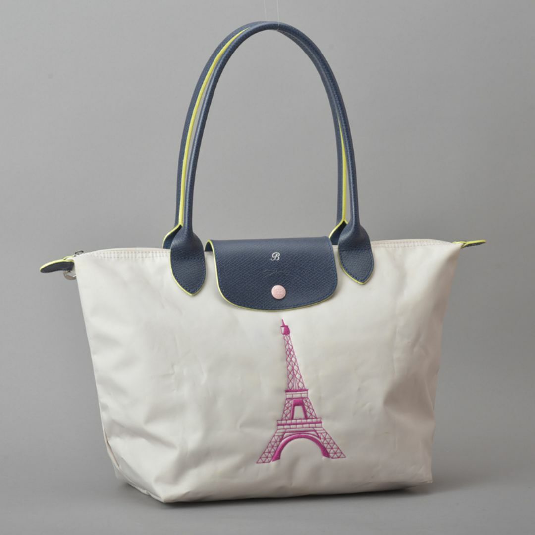 LONGCHAMP(ロンシャン)のLONGCHAMP♡プリアージュ トートバッグ エッフェル塔刺繍 白 ショルダー レディースのバッグ(トートバッグ)の商品写真