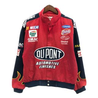 CHASE AUTHENTICS チェイス オーセンティック NASCAR ナスカー DUPONT コットン レーシングジャケット レッド (メンズ L) 中古 古着 P9026(その他)