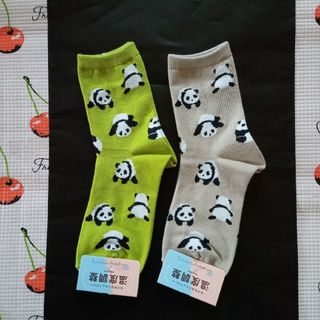 チュチュアンナ(tutuanna)の🐼tutuのパンダ総柄ソックス、2足セット。【新品】(ソックス)