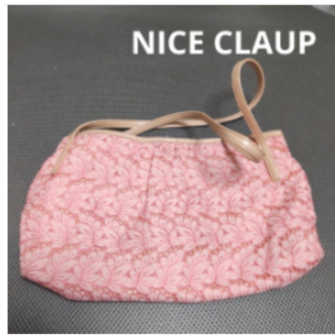 NICE CLAUP(ナイスクラップ)のナイスクラップ　レディース　バッグ　ピンク　レース　かわいい レディースのバッグ(ハンドバッグ)の商品写真