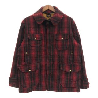 ウールリッチ(WOOLRICH)の50年代 USA製 WOOLRICH ウールリッチ ウール マッキーノジャケット ヴィンテージ チェック レッド (メンズ 44) 中古 古着 P9061(その他)