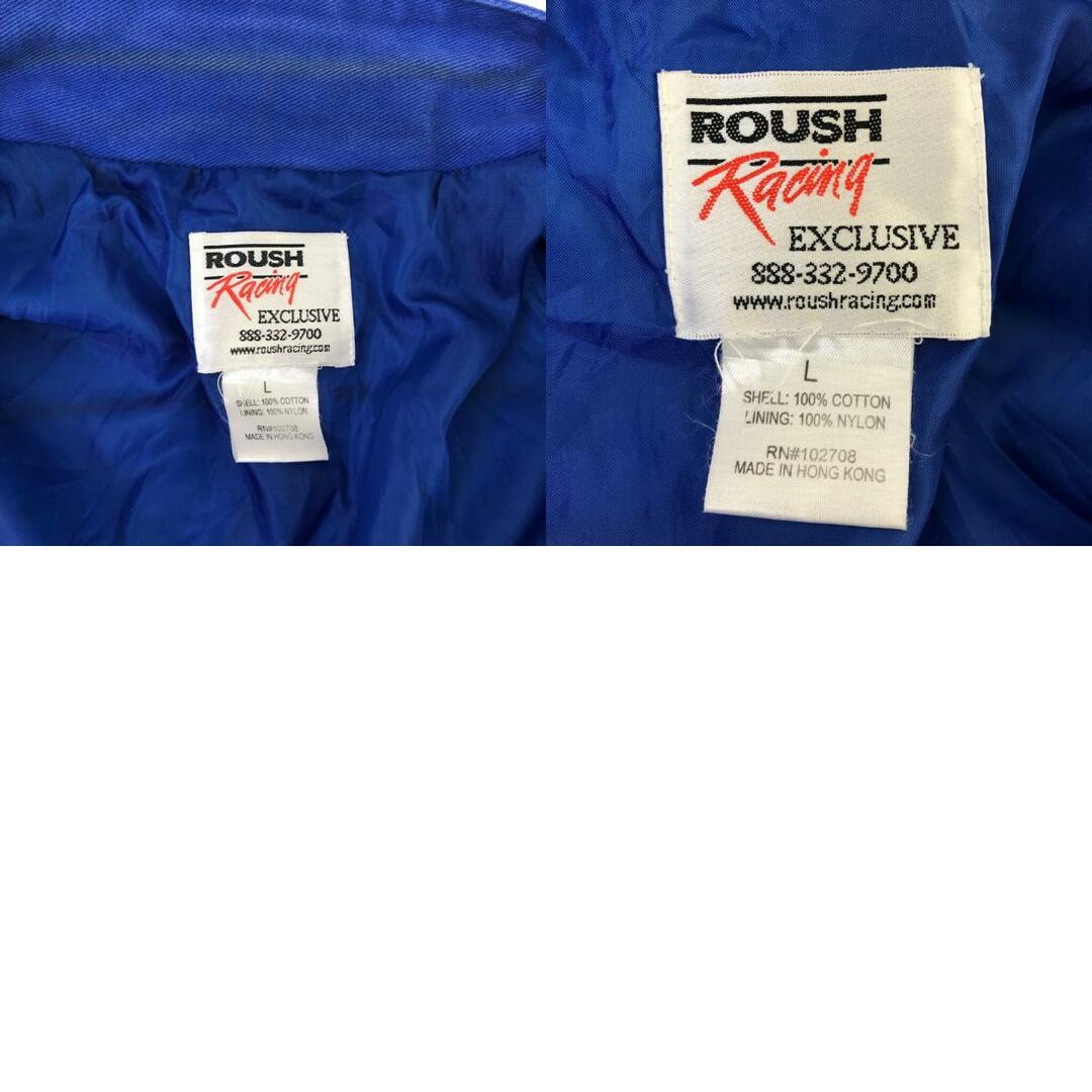 ROUSH Racing NASCAR CITGO刺繍 コットン レーシングジャケット アウター カジュアル ブルー (メンズ L) 中古 古着 P9139 メンズのジャケット/アウター(その他)の商品写真