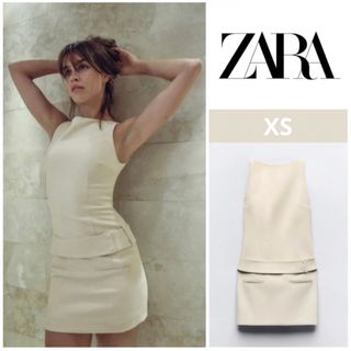 ザラ(ZARA)の完売品！！【タグ付き新品未使用】ZARA ザラ ベルトディテール ミニワンピース(ミニワンピース)