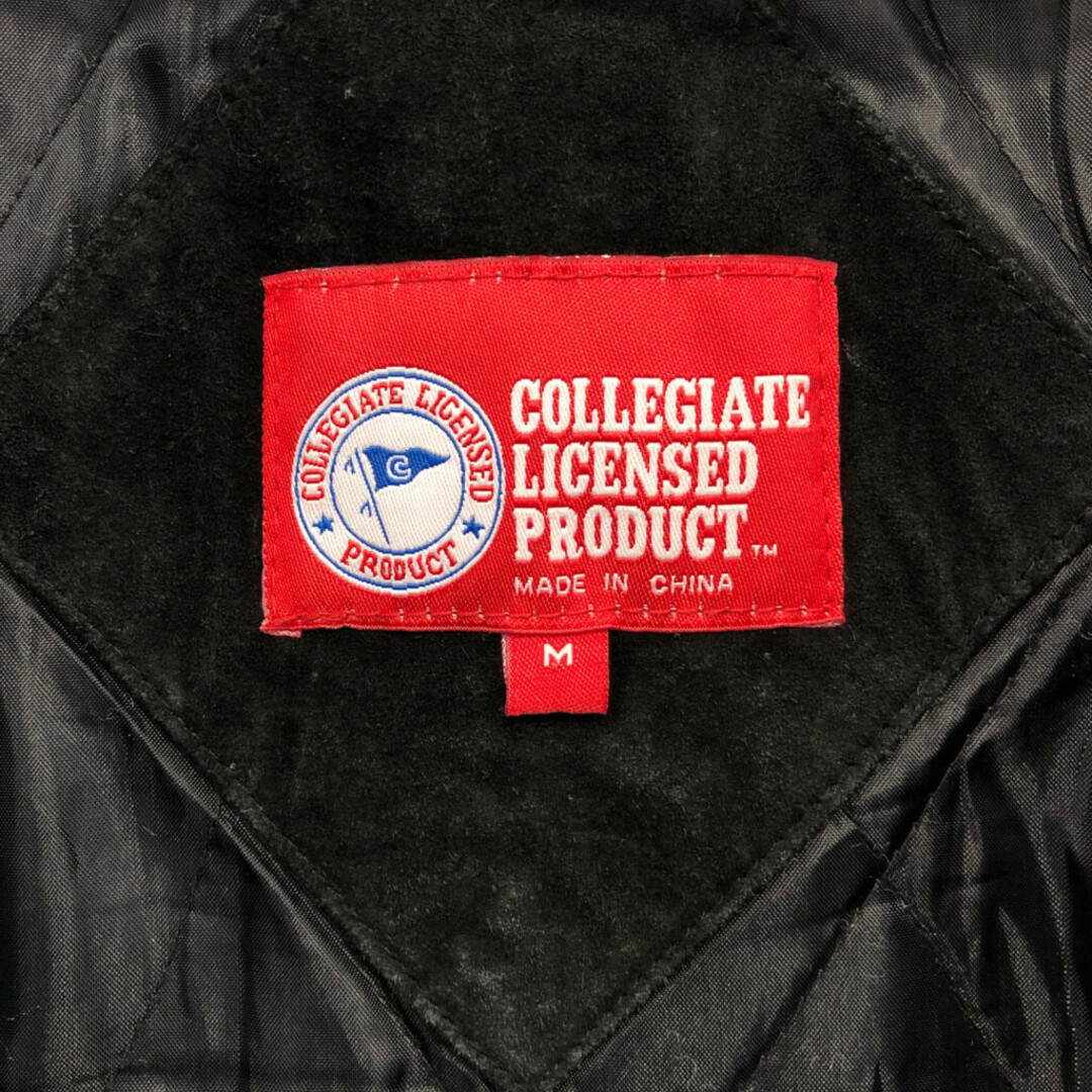 COLLEGIATE LICENSED PRODUCT オハイオ スエード レザージャケット カレッジ ブラック (メンズ M) 中古 古着 P9171 メンズのジャケット/アウター(その他)の商品写真