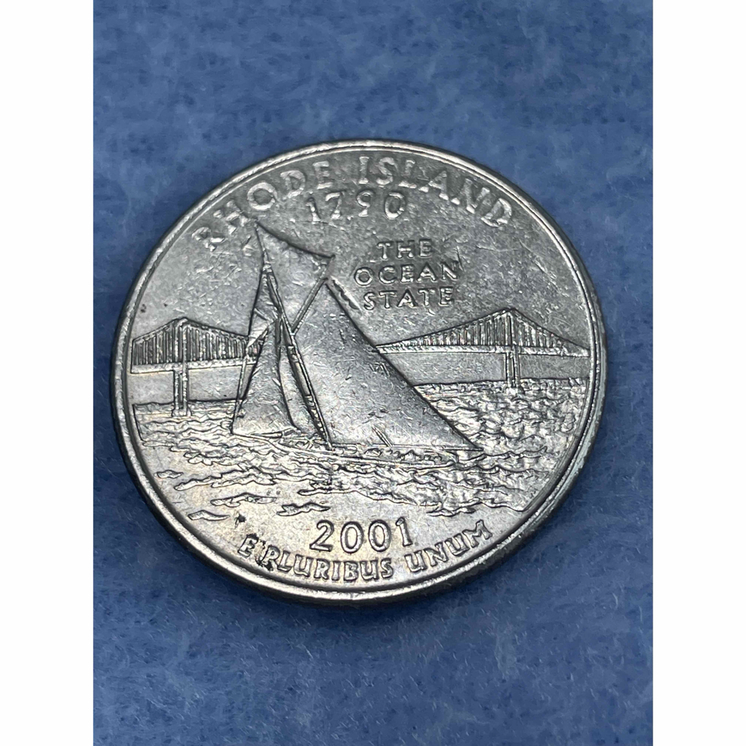 アメリカ25セント記念硬貨Rhode Island2001-3-P エンタメ/ホビーの美術品/アンティーク(貨幣)の商品写真