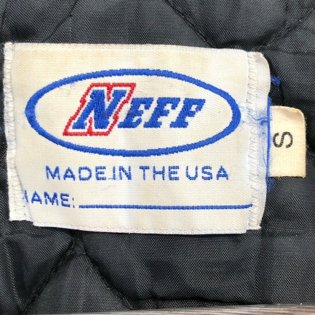 2000年代～ USA製 NEFF ネフ ウール レザー ヴァーシティジャケット カレッジ パープル (メンズ S) 中古 古着 P9190 メンズのジャケット/アウター(その他)の商品写真