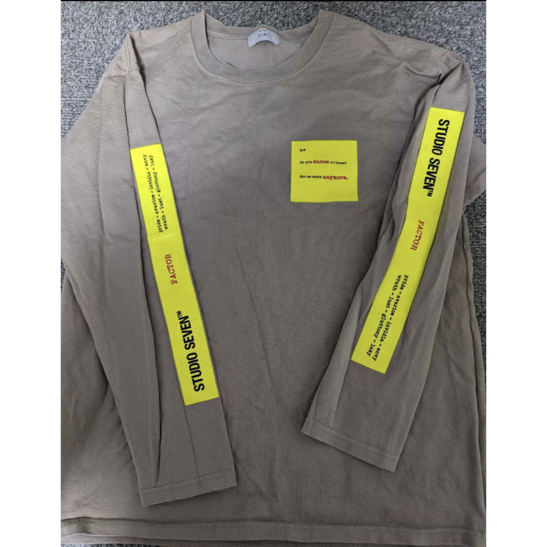 OFF-WHITE(オフホワイト)のSTUDIO SEVEN ロンT  好デザイン　サイズ　L メンズのトップス(Tシャツ/カットソー(七分/長袖))の商品写真