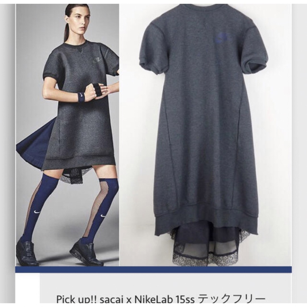 sacai(サカイ)のSACAI NIKE コラボワンピース XS サカイ　ナイキ レディースのワンピース(ひざ丈ワンピース)の商品写真