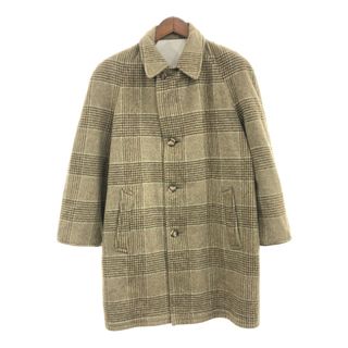 60年代 USA製 Lakeland レイクランド リバーシブル チェスターコート ヴィンテージ チェック グリーン (メンズ L相当) 中古 古着 P9338(チェスターコート)