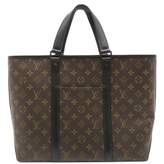 ルイヴィトン(LOUIS VUITTON)のルイヴィトン LOUIS VUITTON 2WAYバッグ ウィークエンド トート PM モノグラムマカサー モノグラム マットブラック金具 茶 ネームタグ欠品  M45734 RFID 【保存袋】【中古】(トートバッグ)