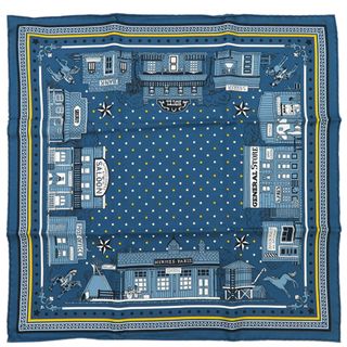 Hermes - 新品未使用 エルメス荒野世界wild Singapore スカーフ90cmの Hermes - 新品未使用 エルメス荒野世界wild Singapore スカーフ90cmの