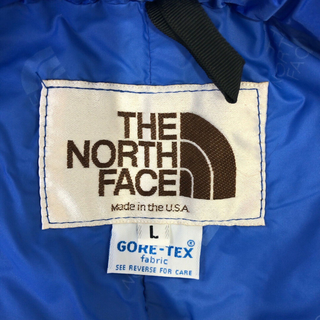 THE NORTH FACE(ザノースフェイス)の80年代 USA製 THE NORTH FACE ノースフェイス GORE-TEX ゴアテックスパンツ アウトドア 防水 茶タグ ブルー (メンズ L) 中古 古着 P9404 メンズのパンツ(その他)の商品写真