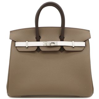 エルメス(Hermes)のエルメス HERMES ハンドバッグ バーキン25 トリコロール ヴォーエプソン エトゥープ×グリペール×エベンヌ シルバー金具  新品 未使用 グレージュ  B刻印（2023年製） 【箱】【中古】(ハンドバッグ)