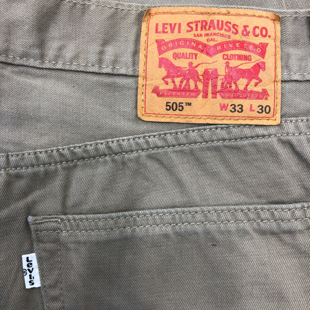 Levi's(リーバイス)のLevi's リーバイス 505 カラー デニムパンツ アメカジ ベージュ (メンズ Ｗ33 L30) 中古 古着 Q2214 メンズのパンツ(デニム/ジーンズ)の商品写真