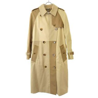 バーバリー(BURBERRY)のBURBERRY バーバリー コットンギャバジンパッチワークトレンチコート 8022004 ベージュ UK2(トレンチコート)