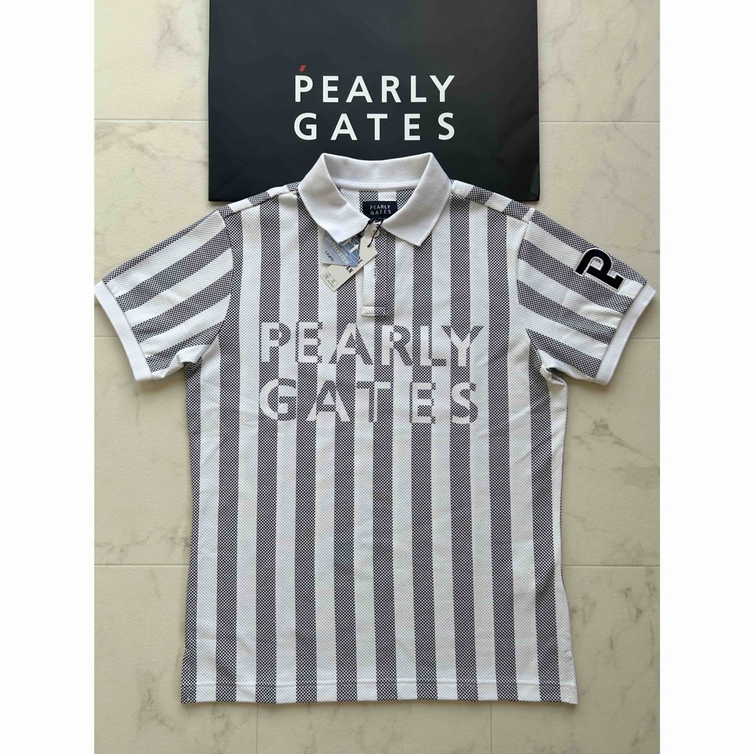 PEARLY GATES(パーリーゲイツ)のPEARLY GATES パーリーゲイツ 半袖ポロシャツ4(M)新品送料込み！ スポーツ/アウトドアのゴルフ(ウエア)の商品写真