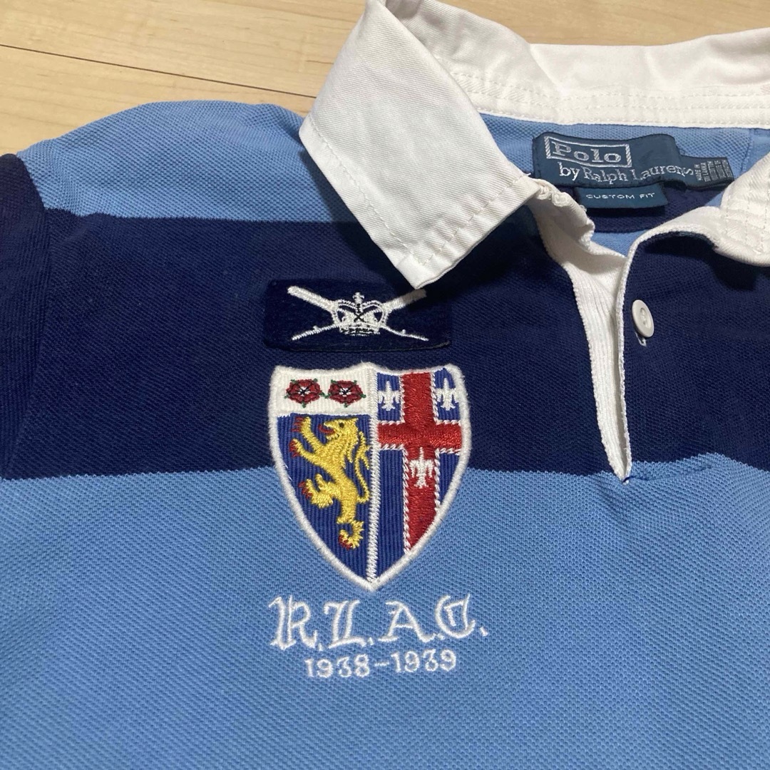 POLO RALPH LAUREN(ポロラルフローレン)のポロバイラルフ ビッグポニー 太ボーダー 半袖 ポロシャツ ラガーシャツ メンズのトップス(ポロシャツ)の商品写真