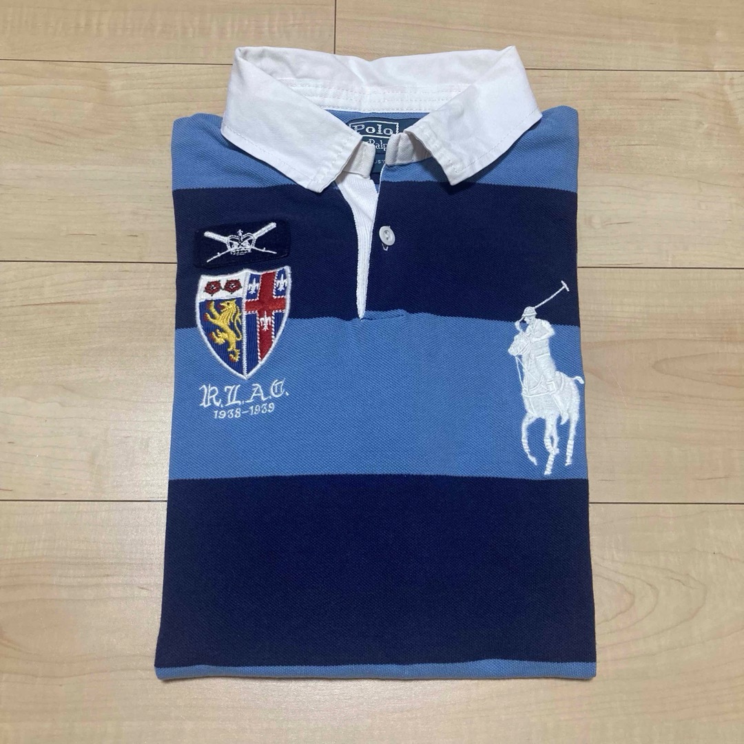 POLO RALPH LAUREN(ポロラルフローレン)のポロバイラルフ ビッグポニー 太ボーダー 半袖 ポロシャツ ラガーシャツ メンズのトップス(ポロシャツ)の商品写真