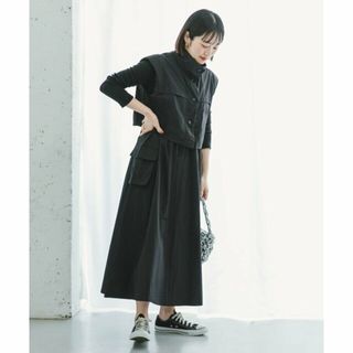 アーバンリサーチアイテムズ(URBAN RESEARCH ITEMS)の【BLK】ナイロンベストセットワンピース(ロングワンピース/マキシワンピース)