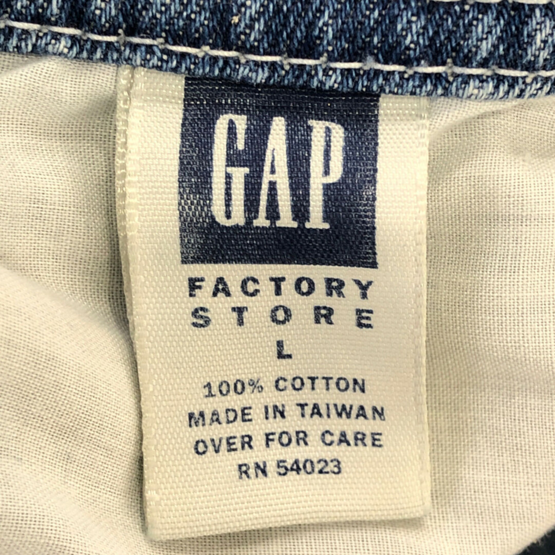 GAP(ギャップ)のGAP ギャップ ペンキ オーバーオール ブルー L) 中古 古着 Q2237 メンズのパンツ(サロペット/オーバーオール)の商品写真