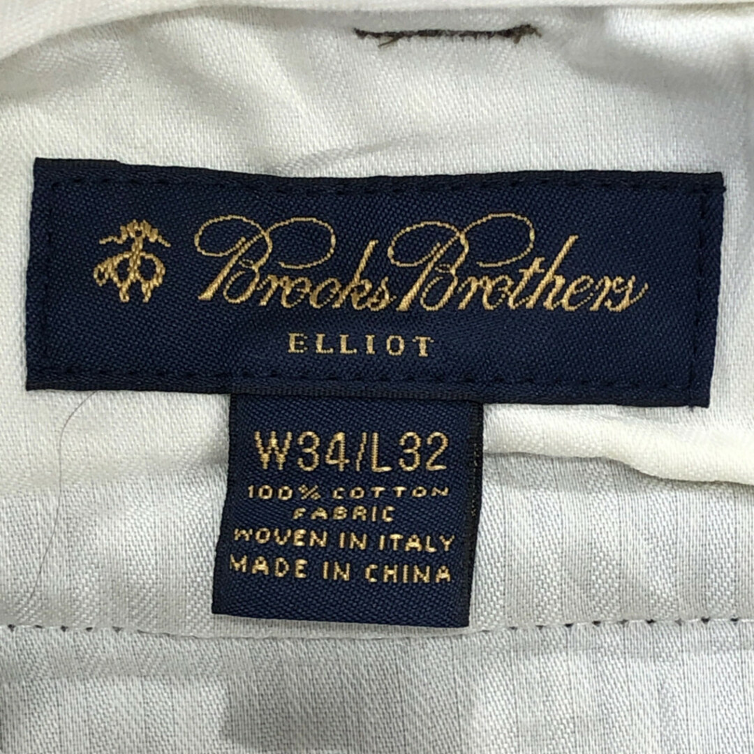 Brooks Brothers(ブルックスブラザース)のイタリア製 Brooks Brothers ブルックスブラザーズ 2タック チノパンツ カーキ (メンズ 34/32) 中古 古着 Q2240 メンズのパンツ(その他)の商品写真