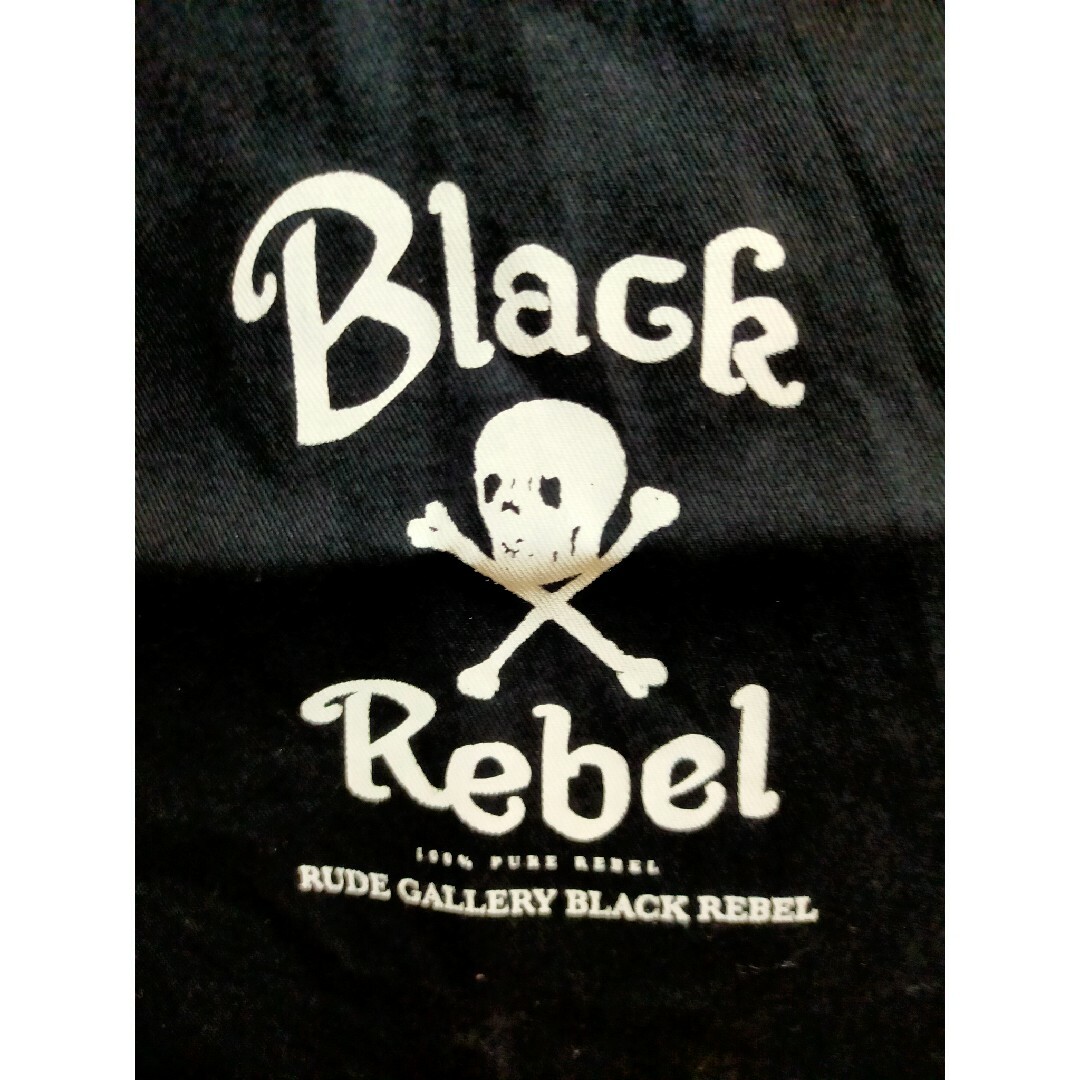 RUDE GALLERY(ルードギャラリー)のRude gallery BLACK REBEL  黒巾着ブラックレーベル メンズのバッグ(その他)の商品写真