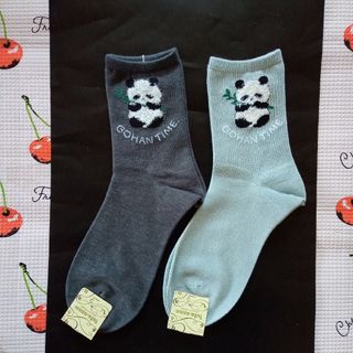 チュチュアンナ(tutuanna)の🐼tutuのパンダモールふさふさソックス、２足セット。【新品】(ソックス)