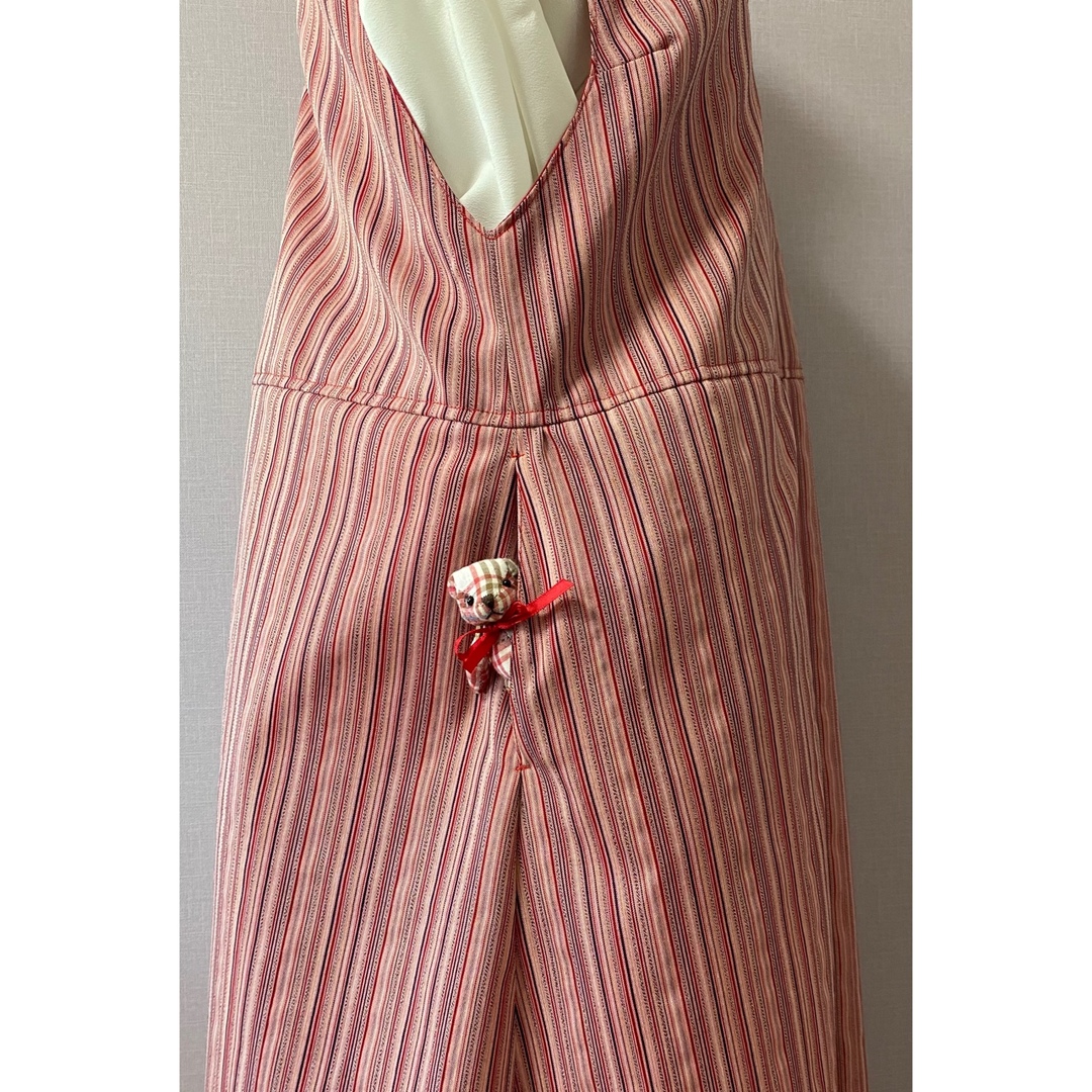 着物からVネックジャンパースカート　桜色 レディースのワンピース(ロングワンピース/マキシワンピース)の商品写真