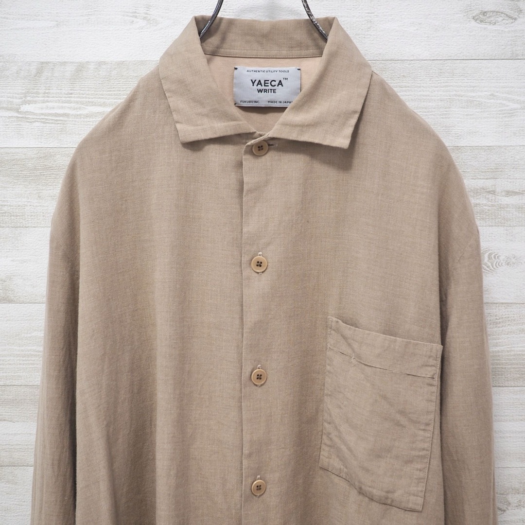 YAECA(ヤエカ)のYAECA WRITE 12SS コットンシルクシャツ-Beige/L メンズのトップス(シャツ)の商品写真