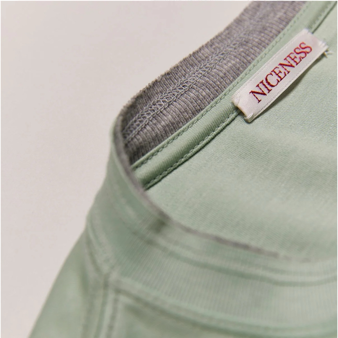 新品☆NICENESS 24SS BRAD Mサイズ LIGHT GREEN メンズのトップス(Tシャツ/カットソー(半袖/袖なし))の商品写真