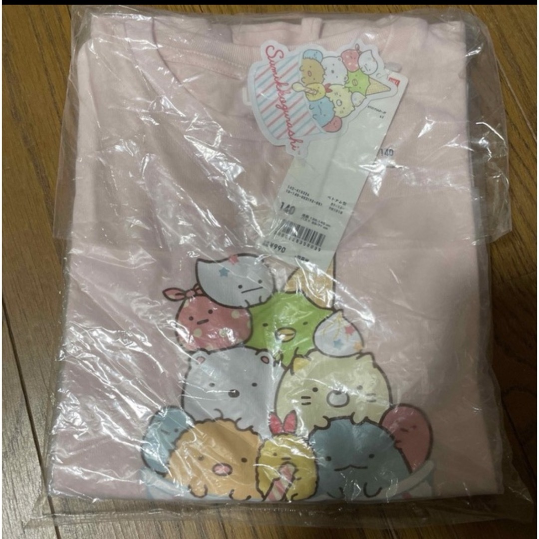 UNIQLO(ユニクロ)のすみっコぐらし　半袖　Tシャツ キッズ/ベビー/マタニティのキッズ服女の子用(90cm~)(Tシャツ/カットソー)の商品写真