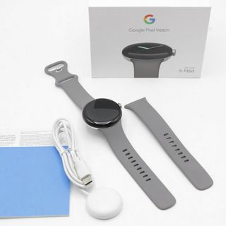 グーグルピクセル(Google Pixel)のGoogle Pixel Watch GA03305-TW Polished Silver ステンレス ケース/Charcoal アクティブ バンド スマートウォッチ 本体(腕時計(デジタル))