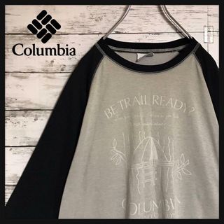 コロンビア(Columbia)の【人気Ｌサイズ】コロンビア　ビッグプリント七分袖トップス　裾ロゴ入り　C226(Tシャツ/カットソー(七分/長袖))