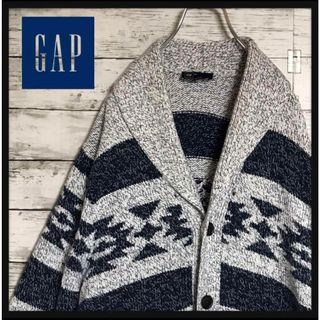 ギャップ(GAP)の【ビックサイズ】ギャップ　ノルディック柄カーディガン　ゆるだぼ　C261R(カーディガン)