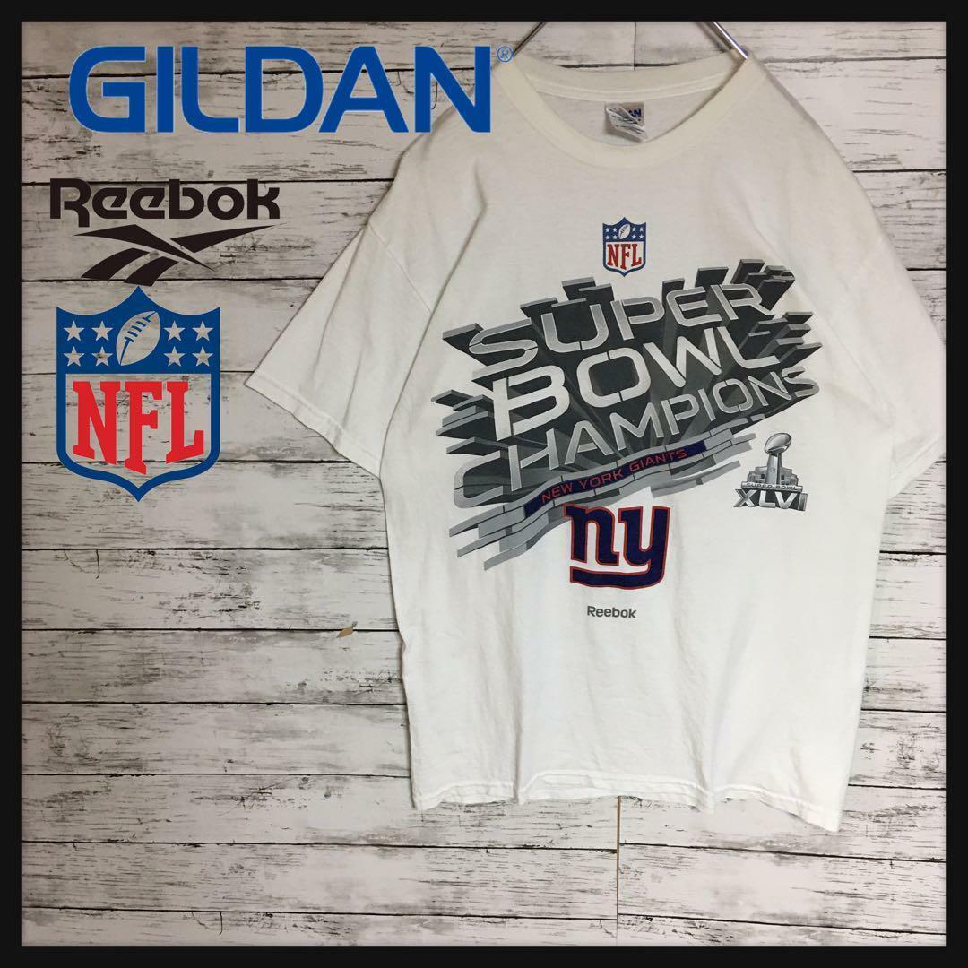 GILDAN(ギルタン)の【人気カラー白】ギルダン　半袖プリントTシャツ　NFL リーボック　K219 メンズのトップス(Tシャツ/カットソー(半袖/袖なし))の商品写真