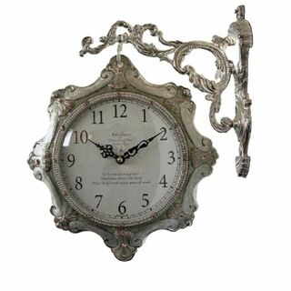 グロリア 鋳物 両面時計 おしゃれ インテリア 両面時計 プレゼント(掛時計/柱時計)