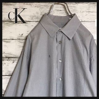 カルバンクライン(Calvin Klein)の【人気Ｌサイズ】カルバンクライン☆レギュラーフィットシャツ　総柄　E147(シャツ)