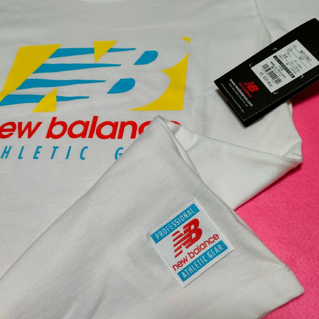 New Balance(ニューバランス)の現品限り【本日値下げ】4140→2300ニューバランスレディースロゴTシャツ白M レディースのトップス(Tシャツ(半袖/袖なし))の商品写真