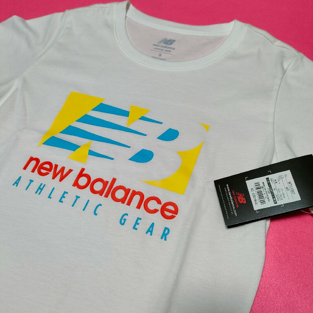 New Balance(ニューバランス)の現品限り【本日値下げ】4140→2300ニューバランスレディースロゴTシャツ白M レディースのトップス(Tシャツ(半袖/袖なし))の商品写真